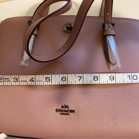 Coach Pink Satchel with Structured Design and Double Handles - Picture 2 of 14
